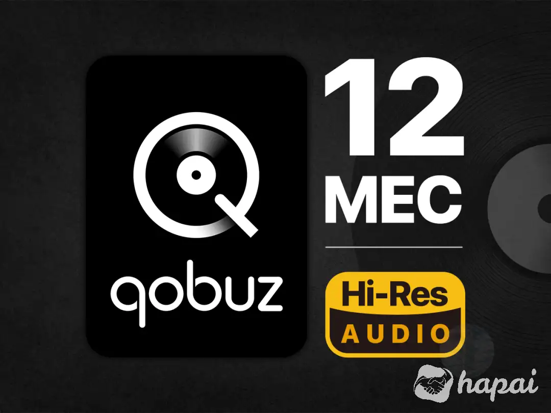 Подписка Qobuz Hi-Res 24/192 kHz 12 месяцев.