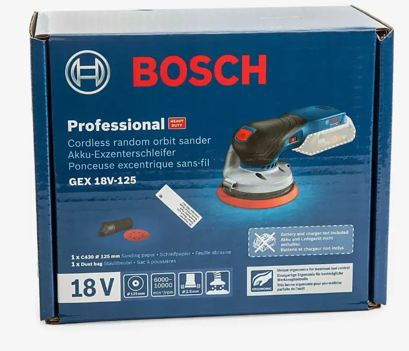 Машина эксцентриковая аккум-я Bosch GEX 18V-125