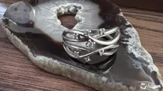 Кольцо серебряное с фианитами