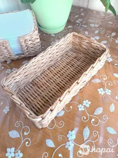 Плетенный короб из бумажной лозы