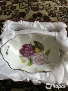 НОВАЯ Розетка с ложечкой. Фарфор