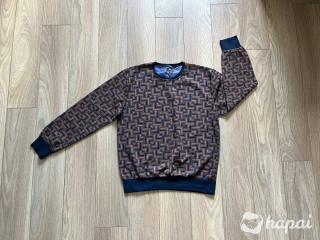 Мужской свитшот с необычным объемным узором (M/L, Турция)
