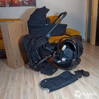 Детская модульная коляска Cybex Balios S Lux New Black 3в1