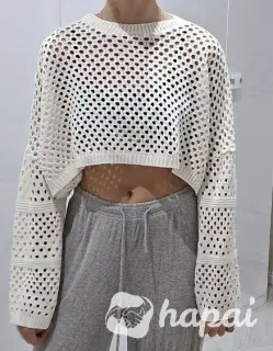 Свитер «сетка», oversize