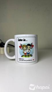 Кружка керамическая 330 мл "Love is"