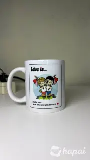 Кружка керамическая 330 мл "Love is"