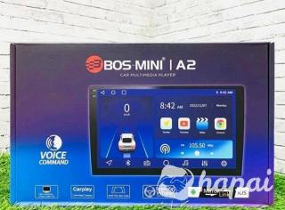 Магнитола BOS MINI A2 9 дюймов, 55W 4/64 GB IPS, Android Auto, CarPlay, FM, Bluetooth, GPS, Wi-Fi, USB.