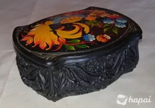 Винтажная пластиковая шкатулка с крышкой из СССР