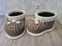 Кашпо из ротанга.