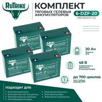 Комплект тяговых гелевых аккумуляторов 6-DZF-20 (48V20A/H C2)