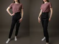 Брюки чёрные с высокой талией